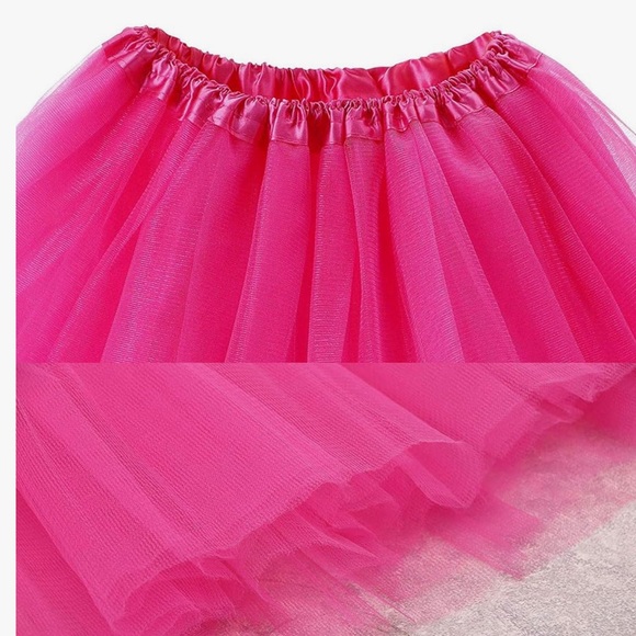 Pink Childs tutu with pink flower at waist - Picture 2 of 3